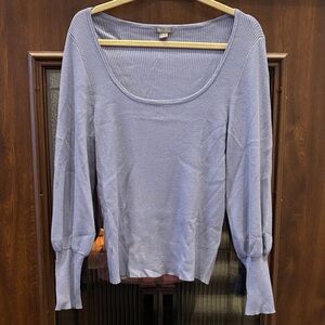 Falls Creek Periwinkle Scoop Neck Sweater